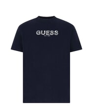 GUESS BSC EMBROIDERY LOGO T-shirt in cotone con logo ricamato smart blue multi - T-shirt Uomo - 4