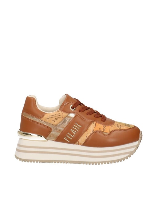GEO JR Sneakers platform logo laterale Cuoio/Geo Beige - Scarpe Donna