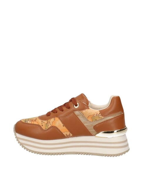GEO JR Sneakers platform logo laterale Cuoio/Geo Beige - Scarpe Donna