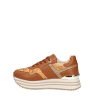 ALVIERO MARTINI PRIMA CLASSE GEO JR Sneakers platform logo laterale Cuoio/Geo Beige - Scarpe Donna - 4