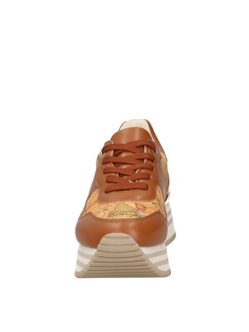 GEO JR Sneakers platform logo laterale Cuoio/Geo Beige - Scarpe Donna