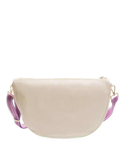 CAMPIONARIO - JINNY Borsa hobo in pelle martellata coconut milk - Borse Donna