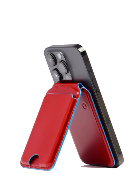 BLUE SQUARE Portacard MagSafe con tracker ROSSO - Portafogli Uomo