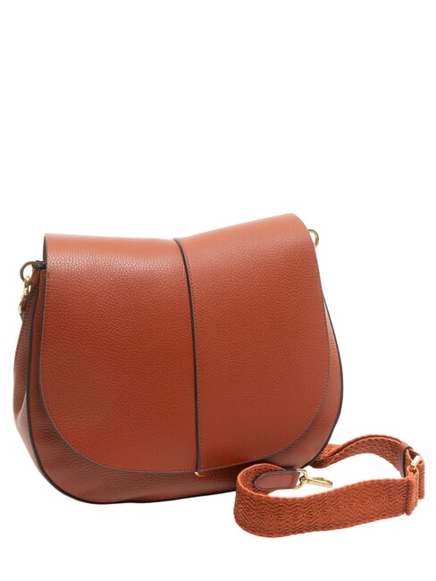 HELENA ROUND Borsa piccola in pelle a tracolla brick red - Borse Donna