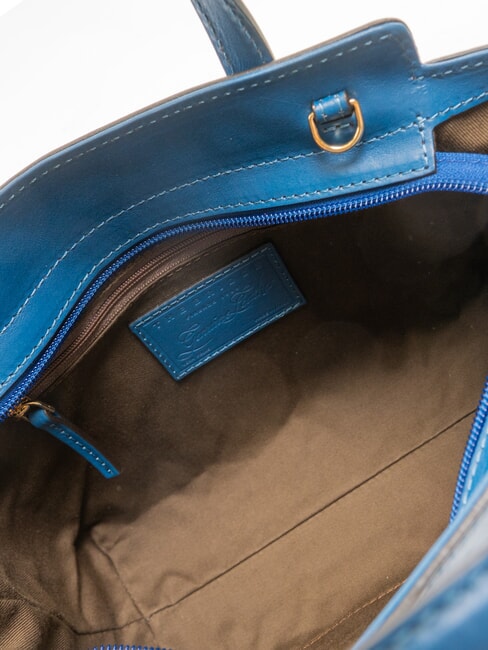 ELETTRA Borsa a mano in pelle con tracolla jeans abb. oro - Borse Donna