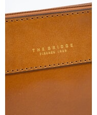 THE BRIDGE DANTE  Necessaire in pelle cognac/oro - Bustine & Necessaire - 4