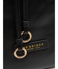 THE BRIDGE CARLOTTA Borsa sacca in pelle con tasche Nero Oro - Borse Donna - 3