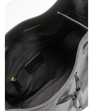 THE BRIDGE CARLOTTA Borsa sacca in pelle con tasche Nero Oro - Borse Donna - 5