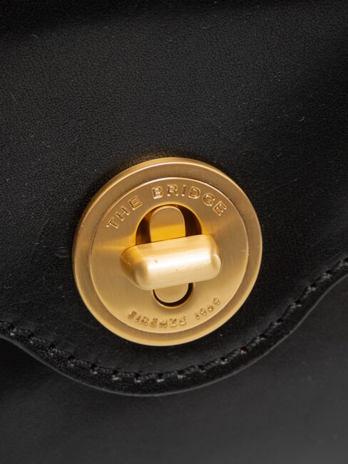 IRENE  Mini Bag a tracolla, in pelle Nero Oro - Borse Donna