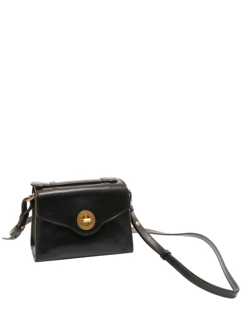 IRENE  Mini Bag a tracolla, in pelle Nero Oro - Borse Donna