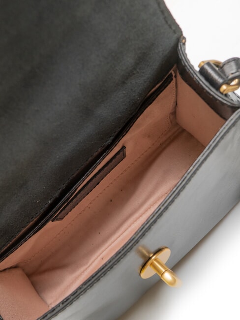 IRENE  Mini Bag a tracolla, in pelle Nero Oro - Borse Donna