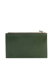 THE BRIDGE LUCREZIA Pochette con polsierina in pelle verde inglese abb. oro - Borse Donna - 4