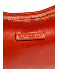 THE BRIDGE GIORGIA Borsa a spalla in pelle arancio bruciato abb. oro - Borse Donna - 3