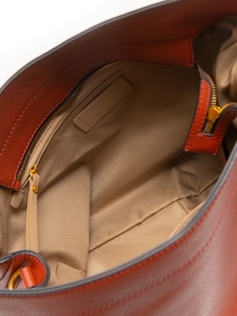 OTTAVIA Borsa a tracolla, in pelle brick red - Borse Donna