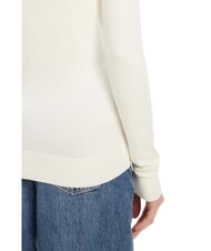 GUESS KENZIE LOGO Maglioncino scollo a V cremwhi - Maglie Donna - 4