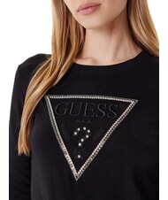 GUESS KIARA TRIANGLE LOGO Maglioncino girocollo con strass jetbla - Maglie Donna - 4