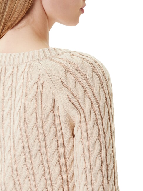 GISELLE Cardigan a trecce con bottoni cream vanise - Maglie Donna