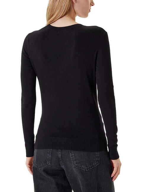 KIARA TRIANGLE LOGO Maglioncino girocollo con strass jetbla - Maglie Donna