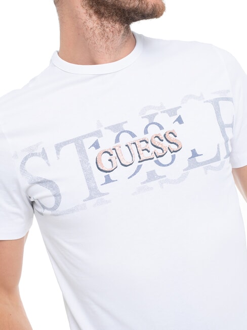 CHEST BOX T-shirt in cotone con stampa purwhite - T-shirt Uomo