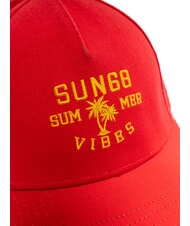 SUN68 LOGO Cappello modello baseball rosso fuoco - Cappelli - 3