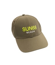 SUN68 LOGO Cappello modello baseball in cotone militare scuro - Cappelli - 2