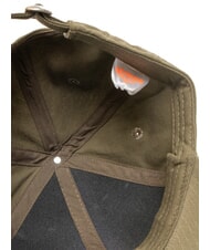 SUN68 LOGO Cappello modello baseball in cotone militare scuro - Cappelli - 4