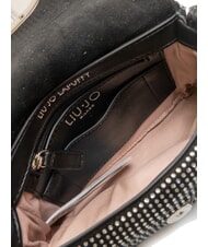 LIUJO LAPUFFY Borsa micro a spalla con strass nero/steel - Borse Donna - 5
