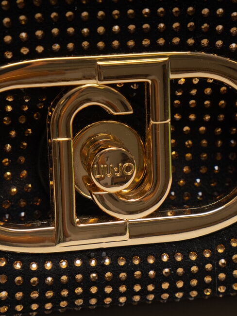 LAPUFFY Borsa micro a spalla con strass nero/brass gold - Borse Donna