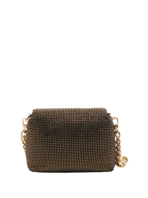 LAPUFFY Borsa micro a spalla con strass nero/brass gold - Borse Donna