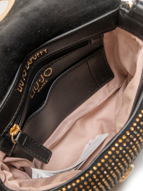 LAPUFFY Borsa micro a spalla con strass nero/brass gold - Borse Donna