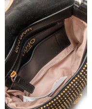 LIUJO LAPUFFY Borsa micro a spalla con strass nero/brass gold - Borse Donna - 5