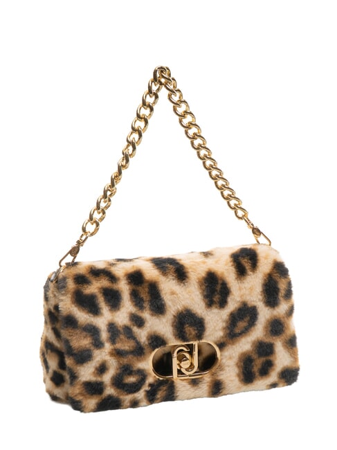 LAPUFFY Borsa peluche animalier a spalla macul.naturale - Borse Donna