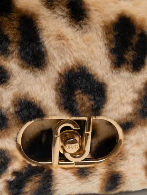 LAPUFFY Borsa peluche animalier a spalla macul.naturale - Borse Donna