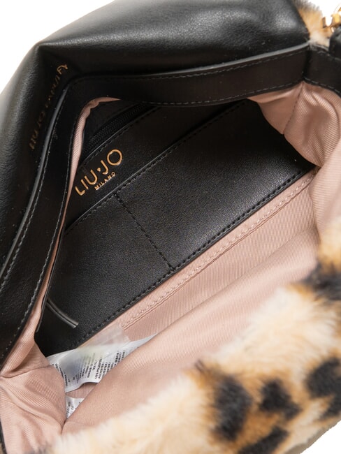 LAPUFFY Borsa peluche animalier a spalla macul.naturale - Borse Donna