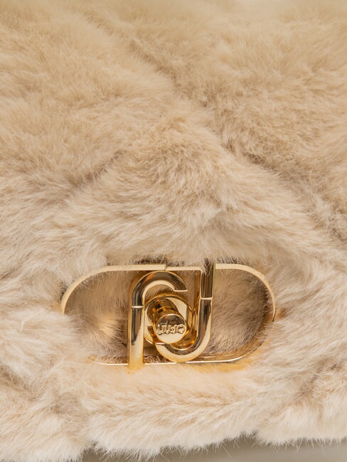 LAPUFFY Borsa peluche manico catena marmo - Borse Donna