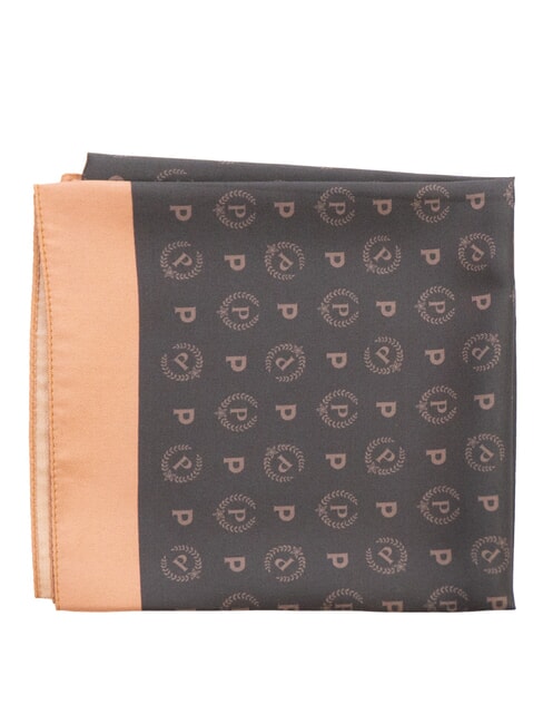 FLOWERS TWILL Foulard stampato marrone flowers - Sciarpe