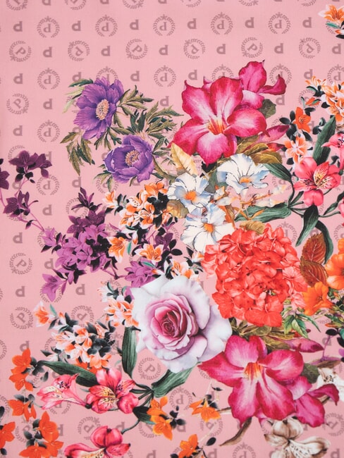 FLOWERS TWILL Foulard stampato rosa flowers - Sciarpe