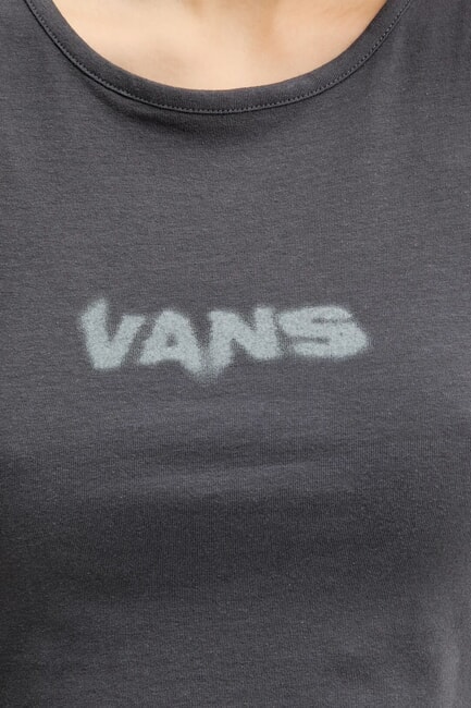 BLUR Canotta crop top stampa logo asphalt - T-shirt e Top Donna