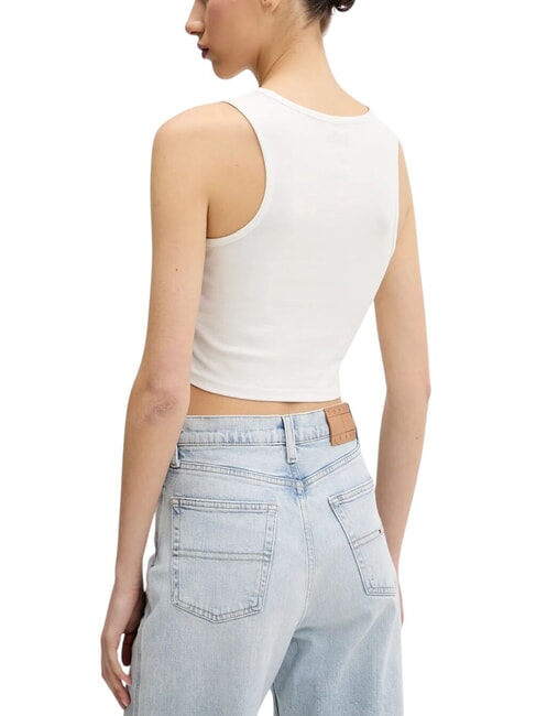 BLUR Canotta crop top stampa logo marshmallow - T-shirt e Top Donna