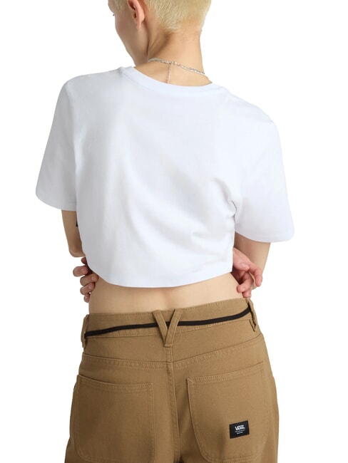 FLYING V T-shirt crop top con logo white - T-shirt e Top Donna