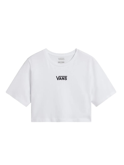 FLYING V T-shirt crop top con logo white - T-shirt e Top Donna