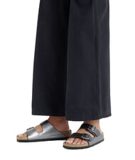 BIRKENSTOCK ARIZONA Sandalo ciabatta metallizzato black - Scarpe Donna - 7