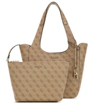 GUESS CALISTA 4G Borsa a spalla LATTE LOGO - Borse Donna - 2