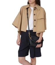 COCCINELLE BOHEME GRANA DOUBLE Borsa piccola a mano in pelle martellata noir/cognac - Borse Donna - 5