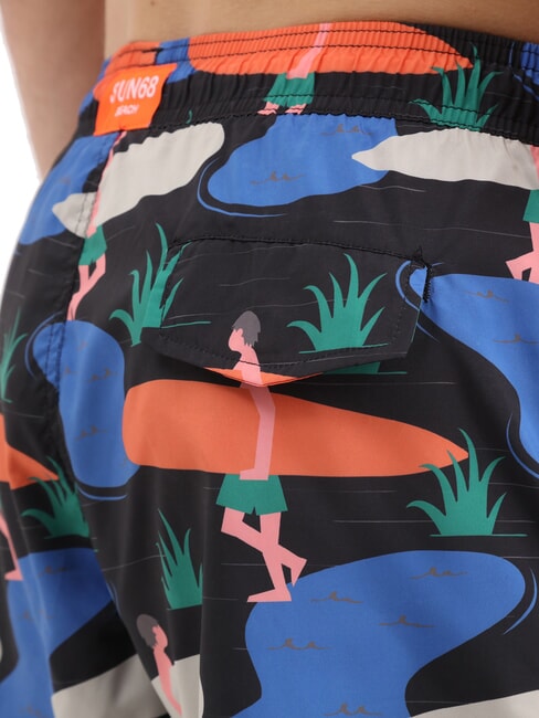 ILLUSTRATION Costume uomo da mare nero/blue - Costumi da bagno Uomo