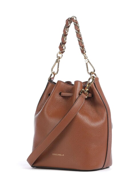 BEAT GENERATION Mini Secchiello in pelle cognac - Borse Donna