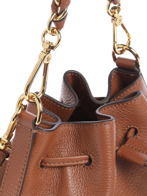 BEAT GENERATION Mini Secchiello in pelle cognac - Borse Donna
