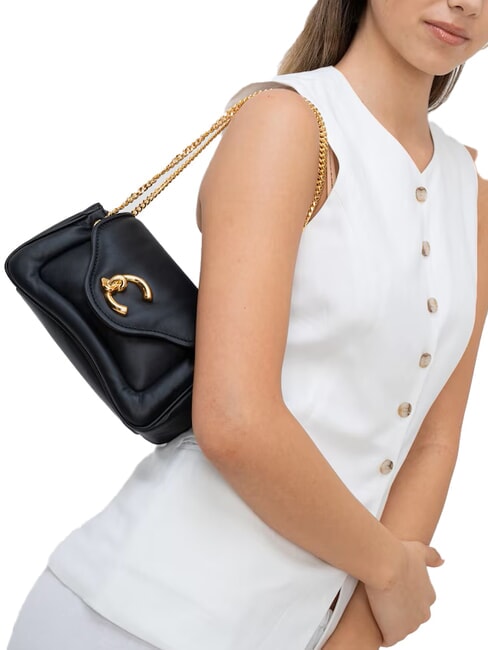 C-ME FLUFFY Mini Bag a spalla, in pelle Nero - Borse Donna