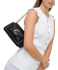 COCCINELLE C-ME FLUFFY Mini Bag a spalla, in pelle Nero - Borse Donna - 4