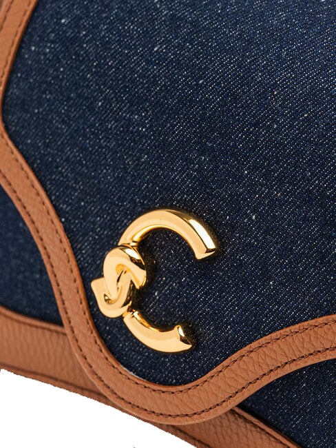 C-ME DENIM Borsetta a mano, con tracolla blue den/cognac - Borse Donna